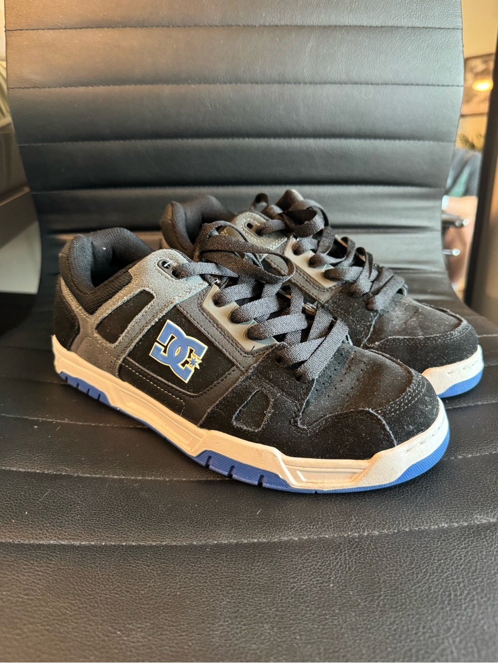 DC MENS STAG SHOES BLACK/BLUE SIZE 11